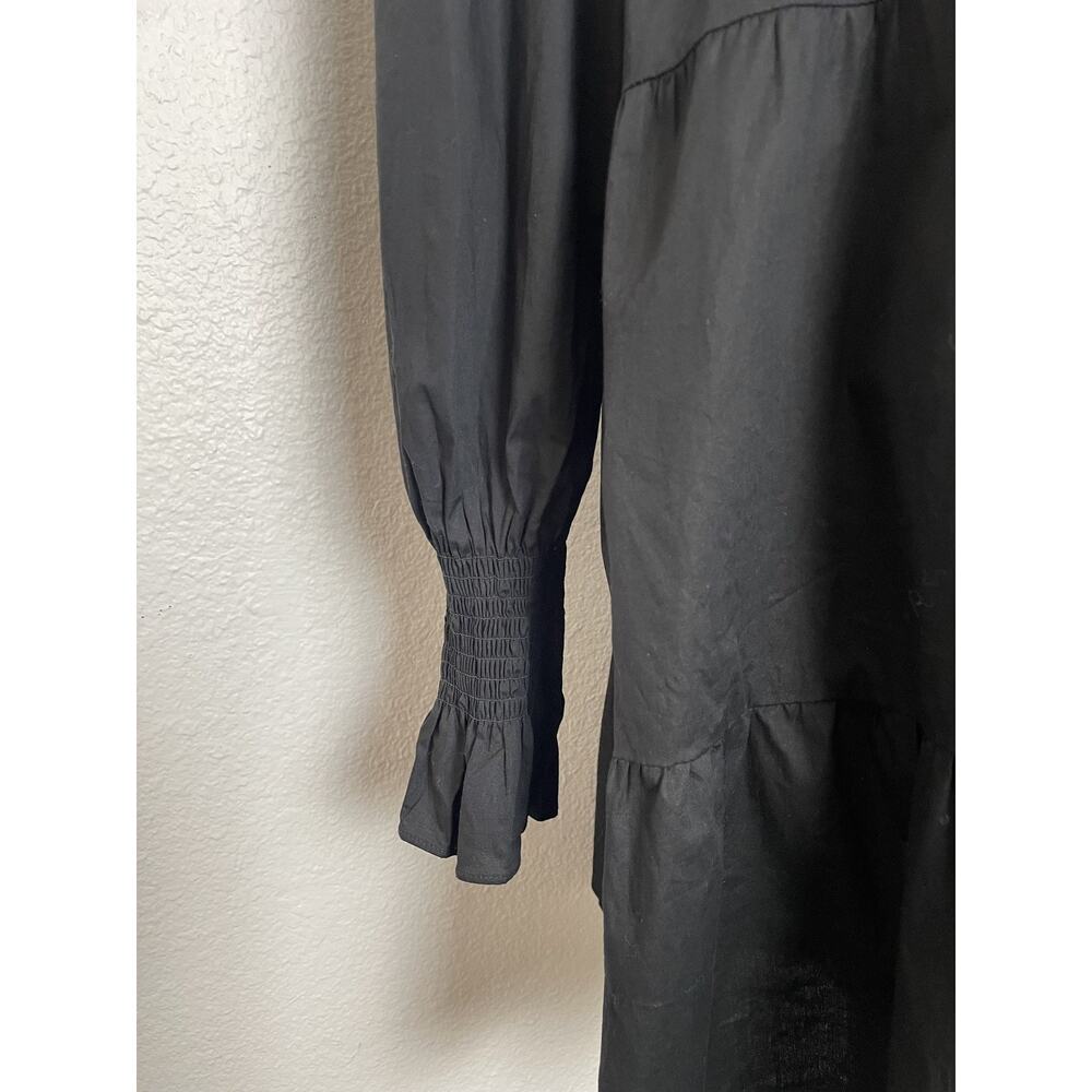 WAYF Dress Tiered Long Sleeve Mini Collared Casual Daytime - Picture 3 of 9